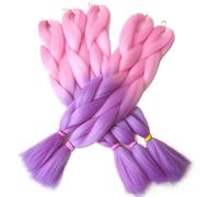 Coger el cabello 2 paquetes por lote 24 pulgadas 100 g sintético resistente al calor 2 tonos 3 tonos 4 tonos ombre caja de trenzado extensión de cabello (Color : #8, Size : 24inches)(P18/22)