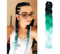 Coger el cabello Nuevas extensiones de cabello sintético for hacer cabello trenzado africano, cabello falso de fibra de alta temperatura for trenzas-C1,24 pulgadas, 1 unids/lote(C8 1Pcs/Lot)