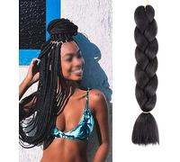 Coger el cabello Nuevas extensiones de cabello sintético for hacer cabello trenzado africano, cabello falso de fibra de alta temperatura for trenzas-C1,24 pulgadas, 1 unids/lote(1B 1Pcs/Lot)