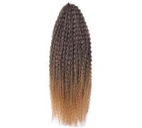 Coger el cabello Pelo sintético de ganchillo for trenzas africanas, rizos afro, extensiones de cabello trenzado brasileño rizado(1B 27-28INCHES 120G,3Pcs)