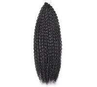 Coger el cabello Pelo sintético de ganchillo for trenzas africanas, rizos afro, extensiones de cabello trenzado brasileño rizado(1B-28INCHES 120G,3Pcs)