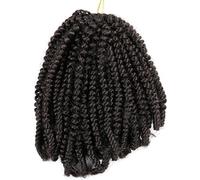 Coger el cabello Trenzas Spring Twist Trenzas de ganchillo sintéticas Cabello 30 hebras/paquete 110 gramos Extensiones de cabello de colores trenzados Ombre(4-8INCHES)