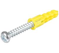 Cogex 85239 taco NYLON, gris/amarillo, 8 x 40 mm, Set de 6 piezas