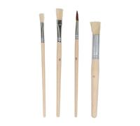 COGEX - Pinceles de Acabado, Pincel de Acabado de Pintura, Pincel Fino de 4 Piezas, para retoques, Trabajos de precisión y Plantillas, Buen Agarre, Ideal para la mayoría de Pinturas