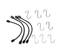 COGEX - Tensores, tensores Planos, Tensor elástico, Tensor de Goma, Longitud: 35 cm, Juego de 8 Piezas, Ganchos extraíbles, Ganchos en S, 4 tensores y 8 Ganchos, fácil de Usar