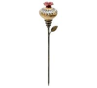 Coggingbird Alimentador, Stake Metal Post, Refillable Decoración | Ergonómico Resin Floral, Decor Bird Feeder, Compact for Homeowners, Gardeners Animal Lovers, Backyard Balcony Yard, Park