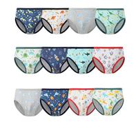 Cogindss Xmrlvn Chicos Calzoncillos niños pequeños Dinosaurios de algodón Código M, 12 Paquetes,Verde