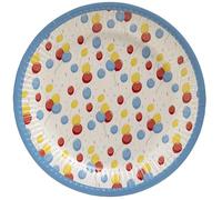 Cogir Pro Mantel 79140i - 10 platos de cartón redondos - 23 cm - Globos