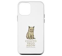 Cogito Ergo Meow - Divertido diseño de Gato filosofía Carcasa para iPhone 12 Mini
