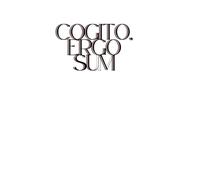 Cogito, ergo sum: Classy Stylish Retro Blank Lined Notebook