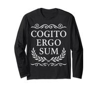 Cogito Ergo Sum Filosofía Latina Creo Que por lo Tanto Soy Manga Larga