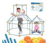 COGO 91PCS Bloques construccion niños DIY Fort Bloques construccion niños Juegos de construcción para niños a Partir de 5 años Interior y Exterior