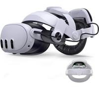 CoguyTech VR MQ4003 - Correa para la cabeza para Meta Quest 2/3/3S con batería de repuesto de 10000 mAh, intercambiable en caliente, ajuste fino de 4 vías, compensación de peso y sin presión