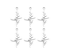 COHEALI 1 Paquete De 20 Piezas Encantos De Electrocardiograma Joyería Del Latido Del Corazón Pulsera Latidos Corazón Collar Haciendo Colgante Joyas Acero Inoxidable