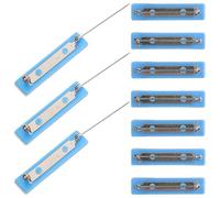 COHEALI 10 Alfileres Autoadhesivos de Seguridad para Insignias, Pasador de Plástico Pegatina Doble Cara, Broche Trasero Azul 40 Mm para Manualidades y Elaboración de Insignias