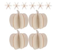 COHEALI 10 Piezas Calabazas de Madera para Pintar 3d DIY Decoración de Escritorio de Halloween y Otoño, Manualidades Infantiles Diseño Creativo y Material Natural