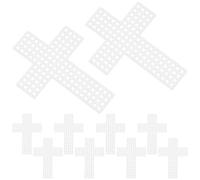 COHEALI 10 Unidades Láminas de Rejilla de Plástico Blanco 7,8 X 5,5 Cm para Bordado Punto de Cruz Malla Precisa para Proyectos DIY y Decoración del Hogar