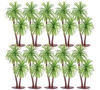 COHEALI 10 Unidades Mini Palmera Tropical de Plástico Verde para Decoración y Fotografía Alta Realidad Adecuado para Manualidades y Escenas Tropicales