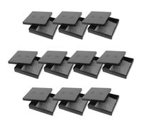 COHEALI 10 Unidades Piedra de Tinta Cuadrada para Caligrafía Tapa, Accesorio de Escritorio Versátil de Plástico Negro para Práctica Artística y Oficina, 8,9 Cm