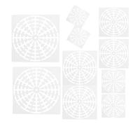 COHEALI 10 Unidades Plantillas de Dibujo de Mandalas en Pet Blanco para Manualidades Diy, Versátiles y Fáciles de Usar, Ideales para Arte de Pared y Actividades de Ocio
