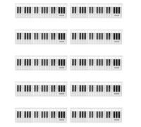 COHEALI 10 Unidades Regla Escolar de Plástico de 15 Cm Diseño Musical de Piano, Alta Transparencia y Marcas Métricas Claras para Aula de Música y Estudiantes