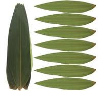 COHEALI 100 Hojas de Bambú Decorativas Grandes para Sushi y Sashimi, Adorno Natural Reutilizable para Platos Japoneses, Estera Verde para Emplatar y Presentación Culinaria