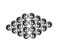 COHEALI 100 Piezas Cuentas De Pescado De Tai Chi Yang Cuenta Suelta Amuletos De Yin Yang De Vinilo Yang Encanto Yang Collar Niño Arcilla Polimérica Cuentas De La Suerte
