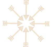 COHEALI 100 Piezas de Flechas de Madera sin Terminar Color Caqui para Manualidades y Pintura, Ideales para Proyectos Creativos y Decoración Artesanal