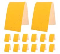 COHEALI 100 Piezas Papel Xuan Papel de Arroz para Caligrafía y Pintura, 100 Hojas, Amarillo Motas Doradas, Hecho a Mano, 7,6x25,4cm, para Estudiantes y Practicantes Espirituales,