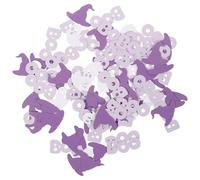 COHEALI 100 Unidades Confeti Decorativo de Halloween en Papel Púrpura Formas de Sombrero de Brujo y Fantasma para Fiestas, Adecuado para Dispersión en Mesas y Ambientes Festivos