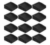 COHEALI 12 Piezas Bloque de Cuña de Puerta Negro de TPR Diseño Cortavientos y Reducción de Ruido para Dormitorio y Cocina, Soporte Resistente y Anticolisión