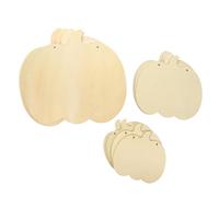 COHEALI 12 Piezas Decoraciones de Madera Calabaza Diy sin Terminar para Manualidades de Halloween Incluye Cuerdas de Yute