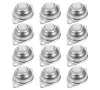 COHEALI 12 Piezas Rueda Giratoria de Nylon Cojinetes de Bolas 360°, Montaje Tornillos de Dos Agujeros, Acero al Carbono y Zinc, Instalación Rápida y Reducción de Ruido para Equipos
