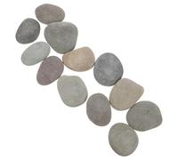COHEALI 12 Unidades Piedras Planas de Agua Dulce de 5 a 8 Cm para Pintar, Ideales para Proyectos de Manualidades Navideñas y Adornos de Macetas y Jardines