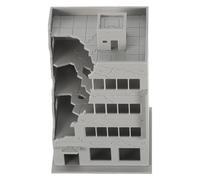 COHEALI 144 Edificio en Ruinas de Plástico Duradero para Paisaje Ferroviario, Modelo de Construcción DIY de Ciudad Devastada en Miniatura, Kit de Casas Dañadas para Diorama Urbano