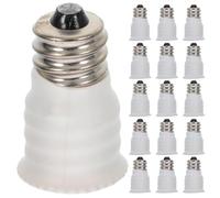 COHEALI 15 Adaptadores de Portalámparas Casquillo E12 a E14, Convertidor de Base de Bombilla Color Claro, Extensor de Enchufe de Luz para Garajes, Talleres y Sótanos, Adaptador de Lámpara