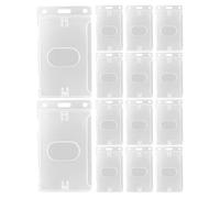 COHEALI 15 Piezas Porta Tarjetas de Identificación Vertical de Plástico Transparente Inserción Lateral, Funda Protectora Multipropósito Adecuado para Hotel y Oficina