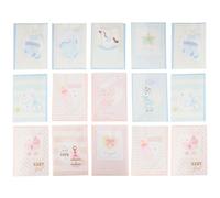 COHEALI 15 Tarjetas de Felicitación para Shower de Papel, Tarjetas de Bendición para Bebés, Ligeras, para Fiesta y Shower, para Expresar Buenos Deseos Estilo Varios estilos