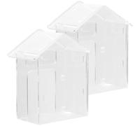 COHEALI 2 Fundas de Plástico PC para Timbre Exterior, Diseño Transparente Tipo Concha, Alta Durabilidad y Mejor Protección para Timbre Inalámbrico en Hogar o Empresa