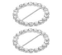 COHEALI 2 hebillas de seda con clip para bufanda para mujer, diseño multifuncional plateado, añade estilo, elegante accesorio de moda para viajes y fiestas