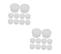 COHEALI 2 Juegos 2 Juegos De De Hojaldre De Belleza Pequeños Contenedores De Viaje Organizador De Pegatinas Latas Mini Contenedores De Muestra 10 Uds * 2