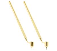 COHEALI 2 Piezas Bolígrafo para Dibujar Fragmentos de Roca, Lápiz de Detalles de Línea Fina, Metal Dorado, Punta Ultrafina de 0,4mm, Pintura Líquida Vibrante, para Caligrafía y Journaling