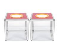 COHEALI 2 Piezas Caja Transparente para Sorteo con Marco de Aleación de Aluminio Contenedor de Votación sin Letras Recipiente para Rifa Votos y Donaciones Cuatro Lados Transparentes Diseño