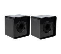 COHEALI 2 Piezas Estación de Micrófono de Logo Cuadrado Abs Resistente Caídas Diseño Simple y Compacto para Entrevistas Profesionales Unidades Negras para Micrófonos Pequeños