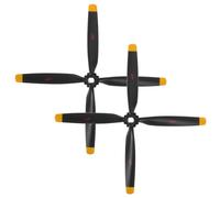 COHEALI 2 Piezas Hélice de Repuesto de 4 Palas para Helicóptero RC Negra | Pla, Incluye Adaptador, para Pequeño Avión Rc y Modelos de Helicóptero