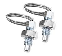 COHEALI 2 piezas Pasador Bloqueo Resorte con Anilla Pasador Émbolo Resorte Retráctil de Acero Inoxidable Accesorio Mecánico para Fijación Segura Maquinaria y Proyectos DIY