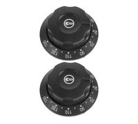 COHEALI 2 Piezas Perilla de Control de Temperatura de Plástico Negro para Estufas de Gas y Hornos Eléctricos, Resistente a Altas Temperaturas, Diseño Simple para Uso en Cocinas Familiares