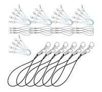 COHEALI 200 Correas para Teléfono con Cierre de Langosta, Cordones para Dijes Móviles en Negro y Azul Lago, Accesorios para Manualidades y Colgantes Móviles, Adecuado para Bricolaje