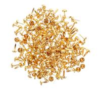 COHEALI 200 Mini Sujetadores de Papel Metálicos Dorados 4,5 X 8 Mm para Manualidades, Clips Decorativos para Álbumes de Recortes, Pequeños Clavos para Proyectos Diy, 200 Piezas