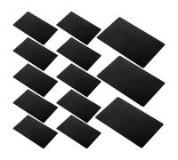 COHEALI 200 piezas Tarjetas de Visita Metal Aluminio Mate Negro Blank para Grabado Láser Resistente Oxidación Superficie Suave para Diseño Creativo Uso Profesional Empresarial